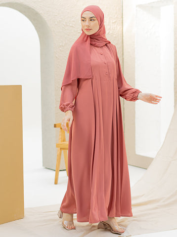 Zayd Maxi Abaya- Tea Pink