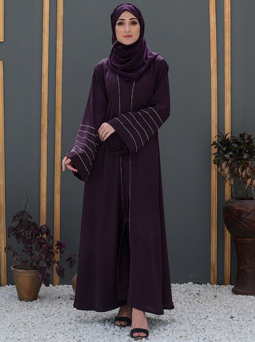 Injila Front Open Abaya