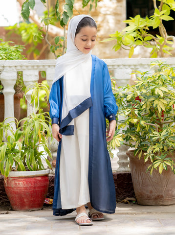 Mashael 2- Piece Chiffon Open Abaya (Kids)