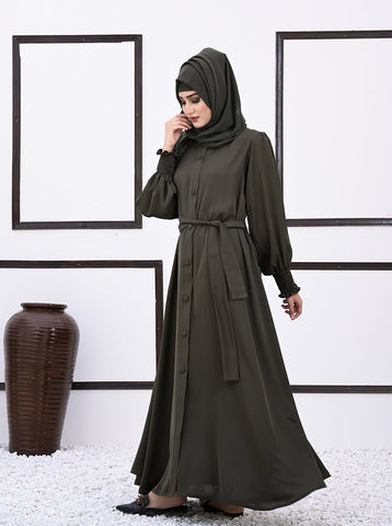 Mirha Button-down Frock Style Abaya