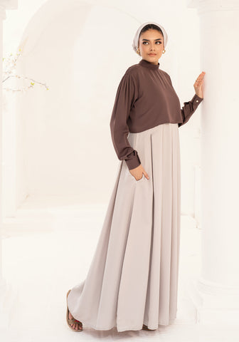 Mushmis Maxi Abaya - Two Tone