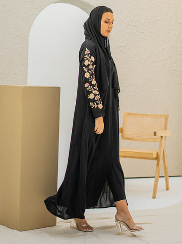 Selim Embellished Abaya- Black