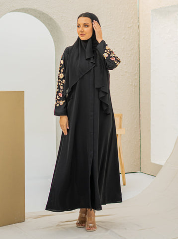 Selim Embellished Abaya- Black