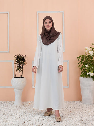 White Plain Inner (Full Sleeves Slit)